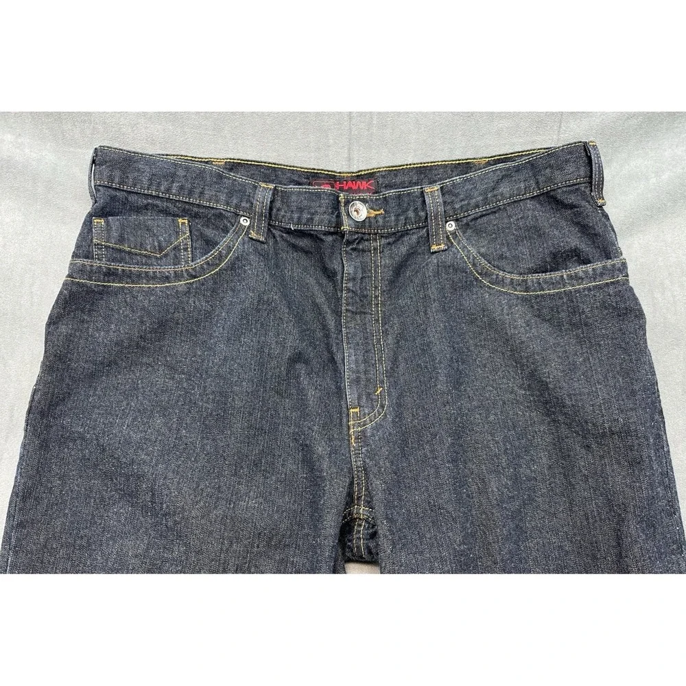 Tony Hawk Jeans Mens 38x30 HK 042820-05 Straight Wide Leg Skateboard Skater Dark